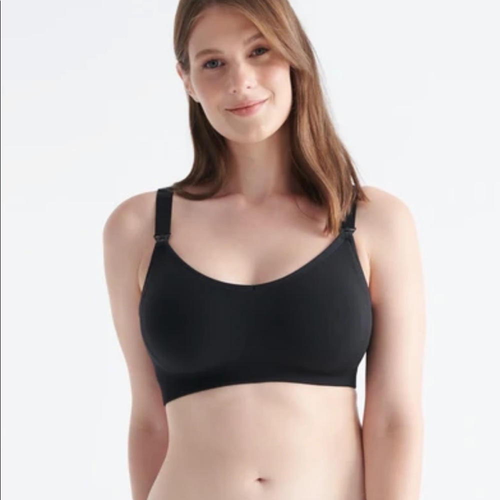 Knix Blissfit Leakproof Nursing Bra, Black, Size S+, NWT